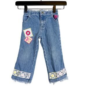Vintage Y2K Mickey & Co Disney 2006 Girls Jeans Patch Floral - 3T